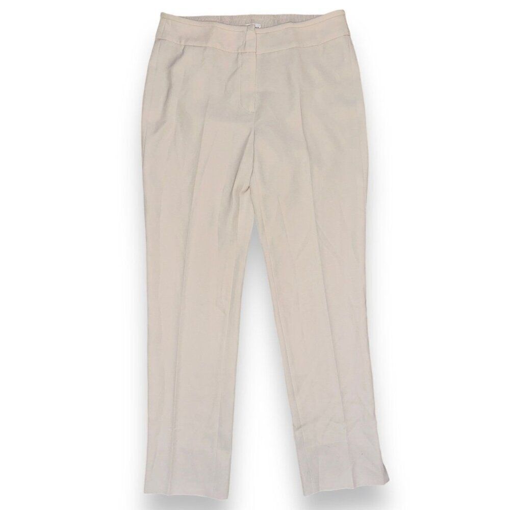 FB7 Armani Collection Womens Slacks Trousers Pants Cream Size 6 Straight Leg